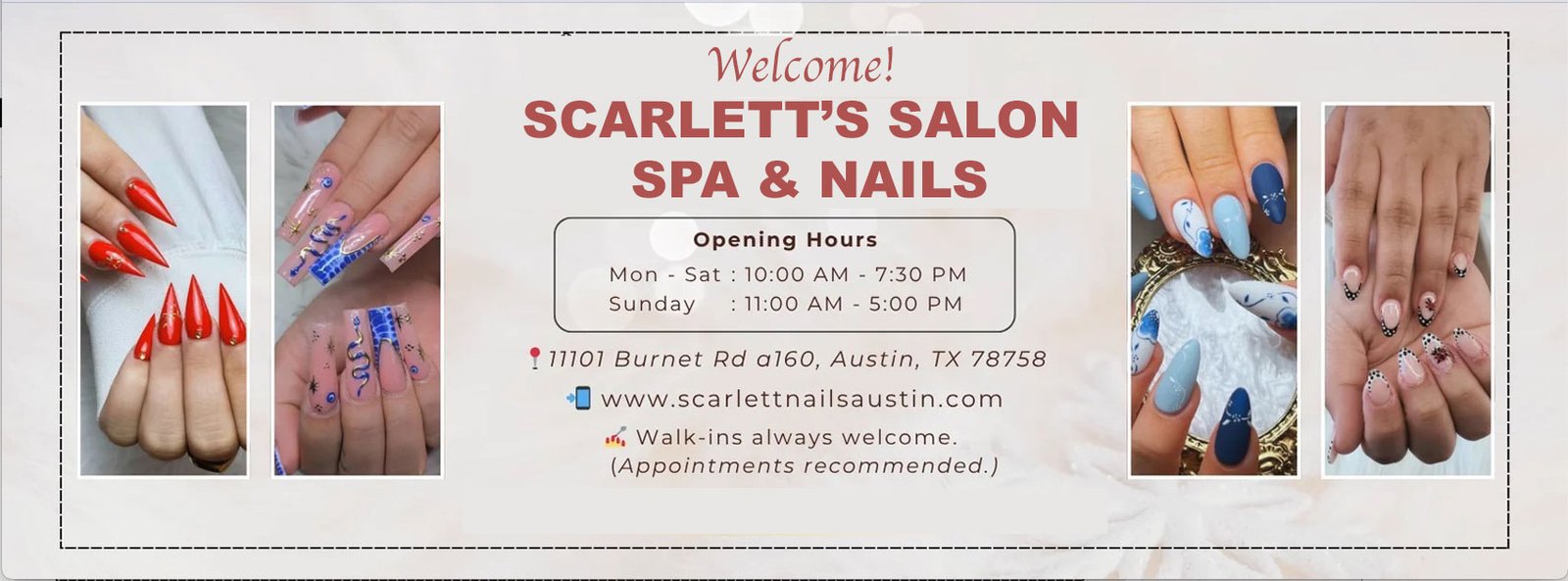 Scarlett's nails: hours